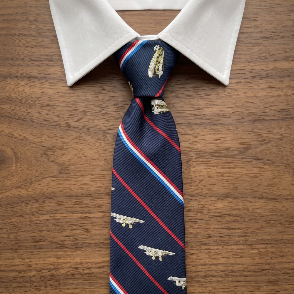 Vintage Prince Consort Smithsonian Air Space Museum Opening 1976 Airplane Tie